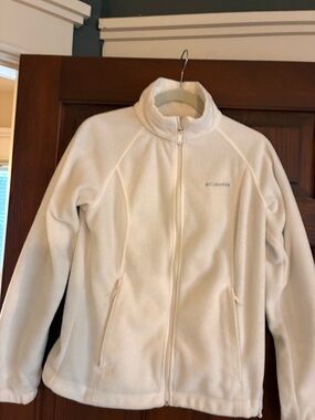 Columbia Women's Cream Full-Zip Teddy Fleece Jacket